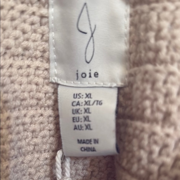 Joie Cream Ribbed Crop Tank Top Sleeveless - Picture 3 of 6